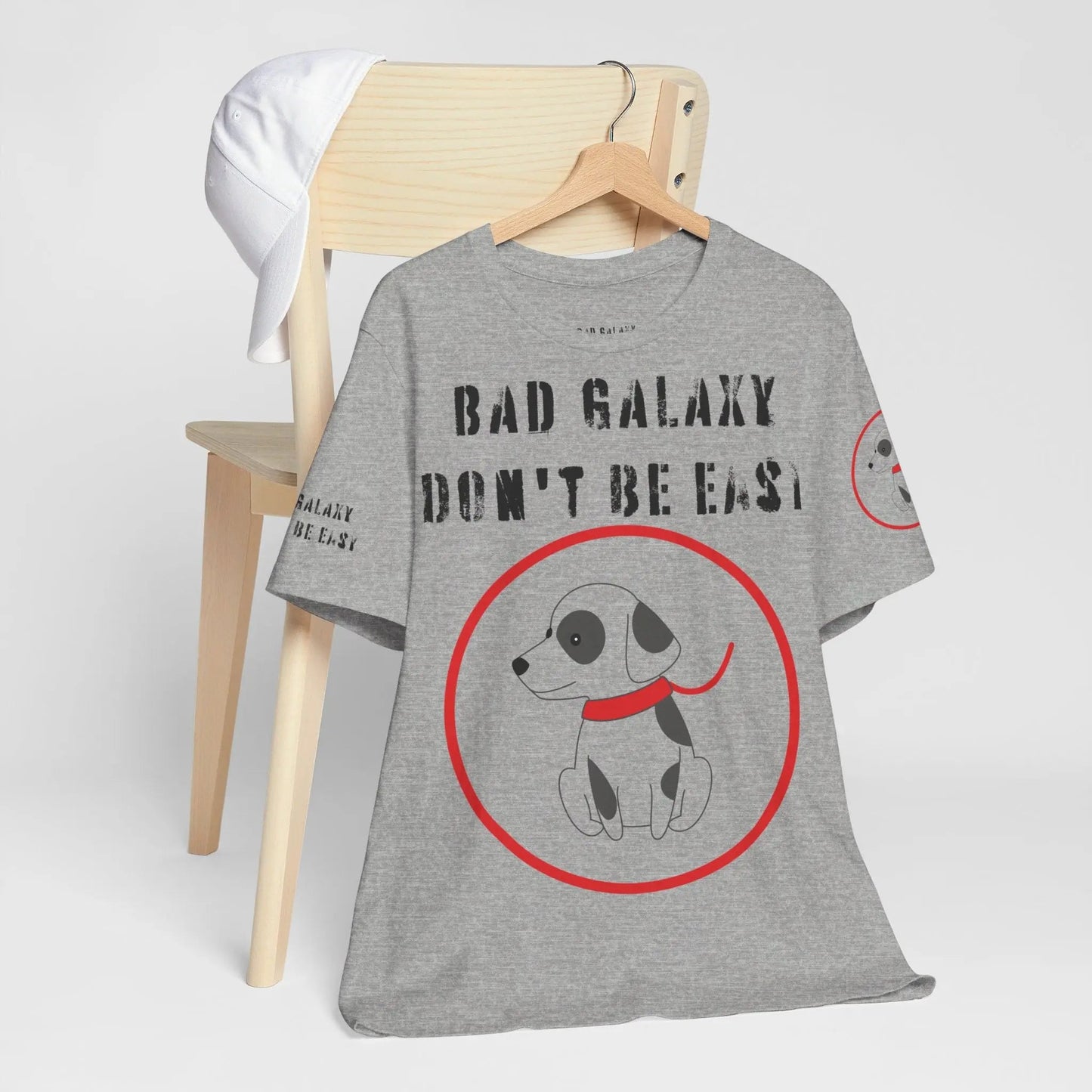 Funny Dog Tee Shirt From Bad Galaxy Cotton Graphic Tee Made In USA Eco Friendly Ink