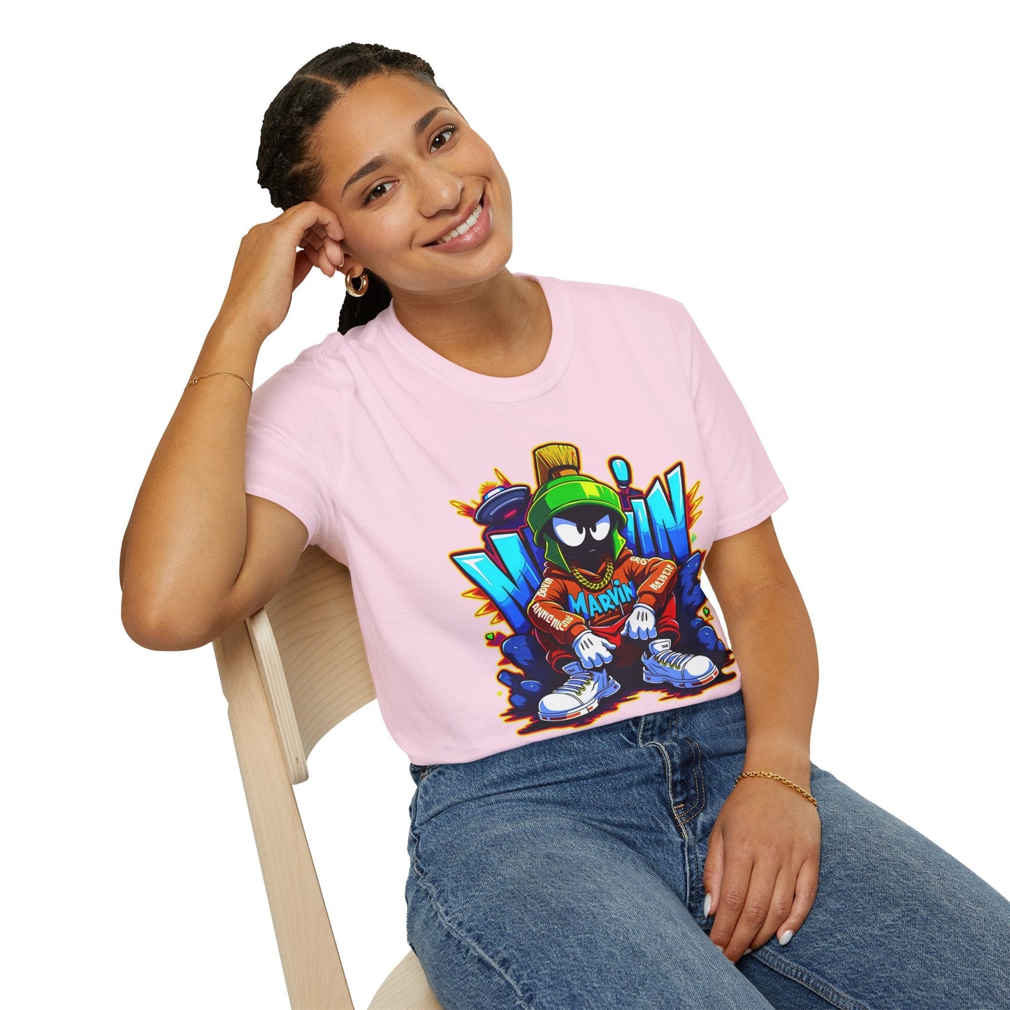 Unisex Cartoon T Shirt With Funny Animals Animation Graphic Gildan Softstyle 64000