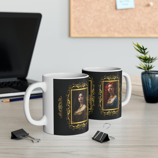 Coffee & Tea Mug with Antique Portraits