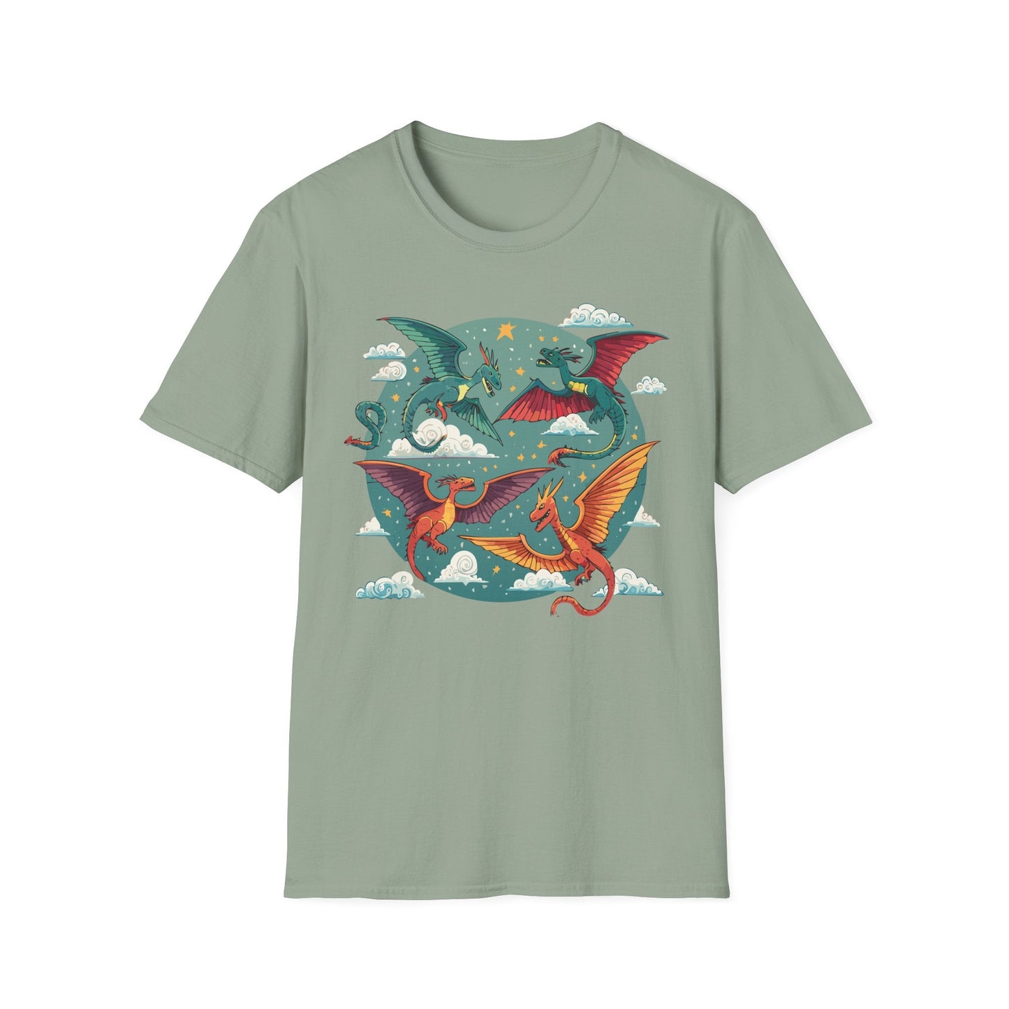 Dragon Graphic Unisex 100 Cotton Tee with Animal Artwork Design 15