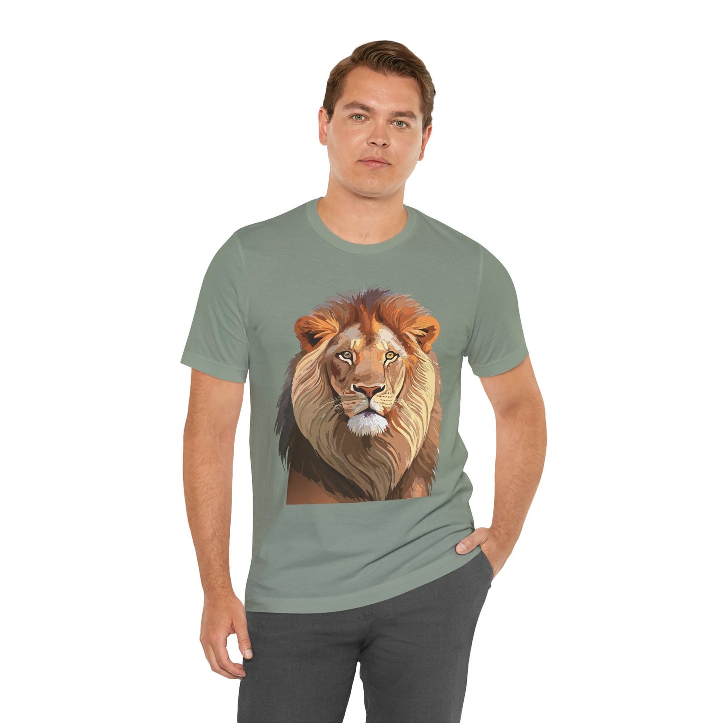 Unisex Animal Graphic Tee Shirt With Wild Animals Art Design For Everyday Wear Casual