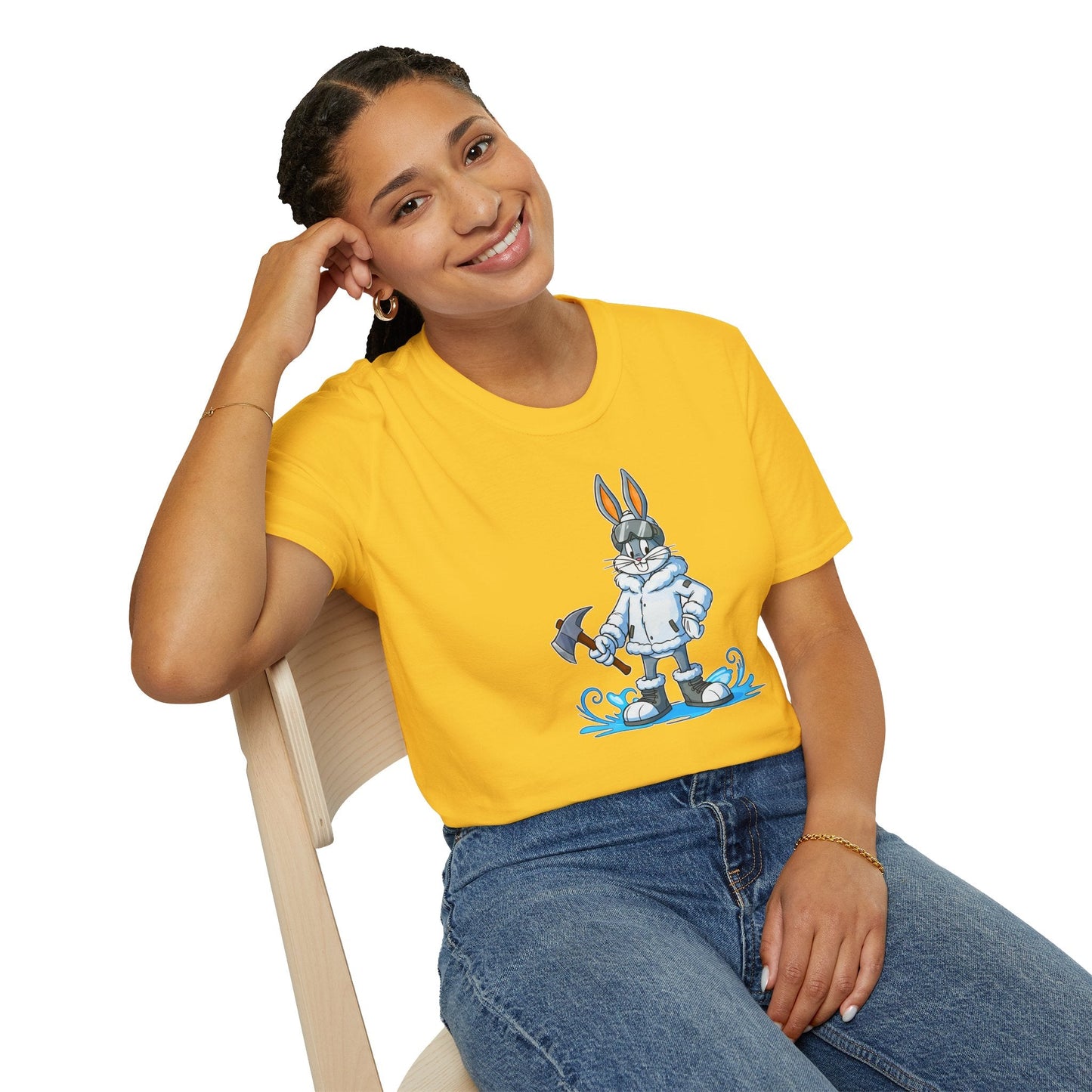 Bugs Bunny T Shirt Unisex Cartoon Animation Graphic Tee Softstyle Short Sleeve By Gildan 64000