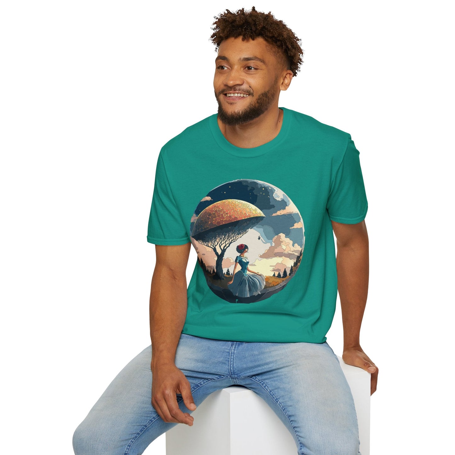 Womens Ladies Graphic T Shirts Art Design Shirt Gildan Softstyle 64000 Unisex Tee