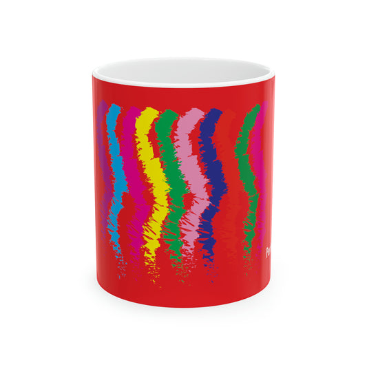 Kaffee- &amp; Teebecher mit Streifen-Print