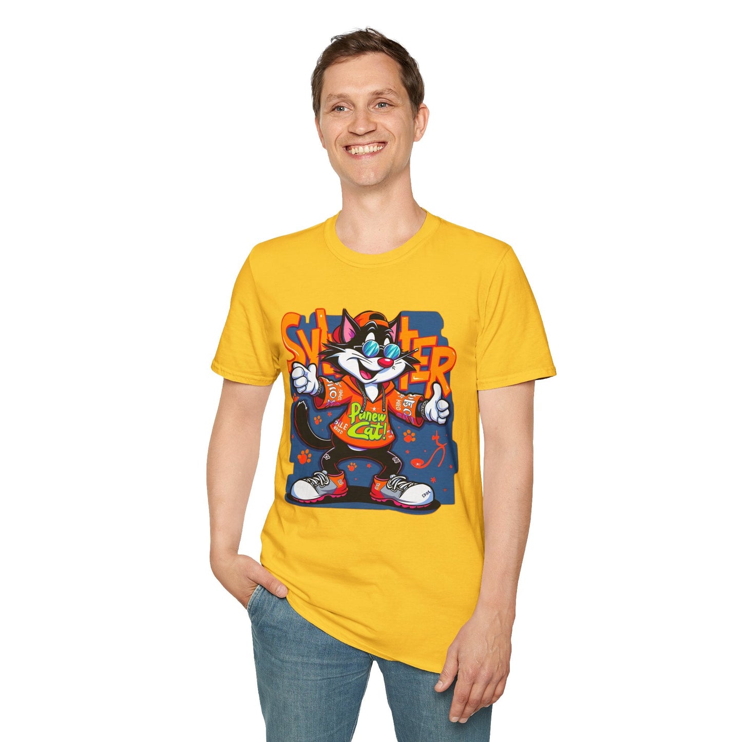 Funny Cartoon Animals Tee Shirt Unisex Gildan Softstyle 64000 Graphic Cartoon Tee
