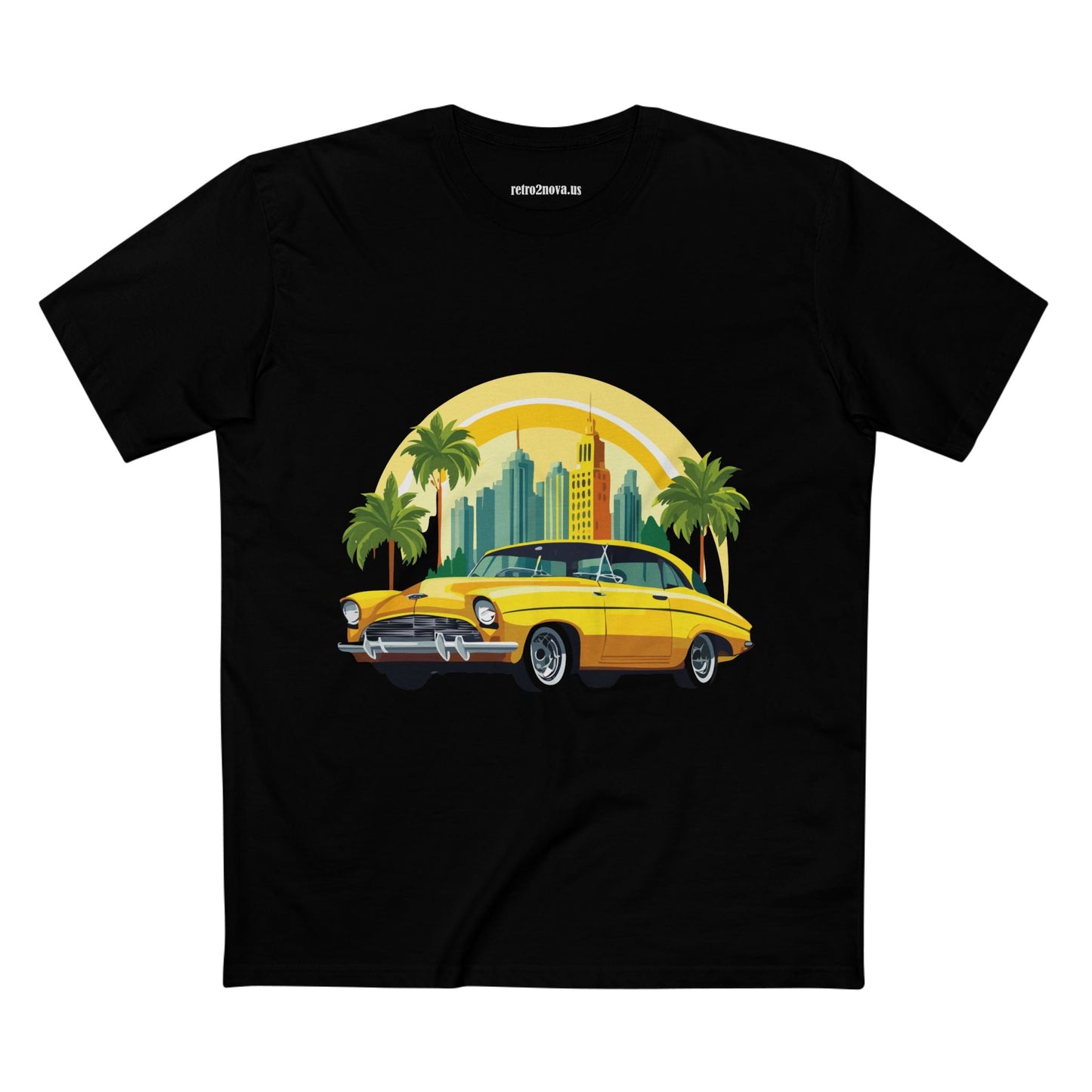 Retro Car Shirt Vintage Car Shirt Unisex Premium Cotton Tee With Original Art Design RC 24