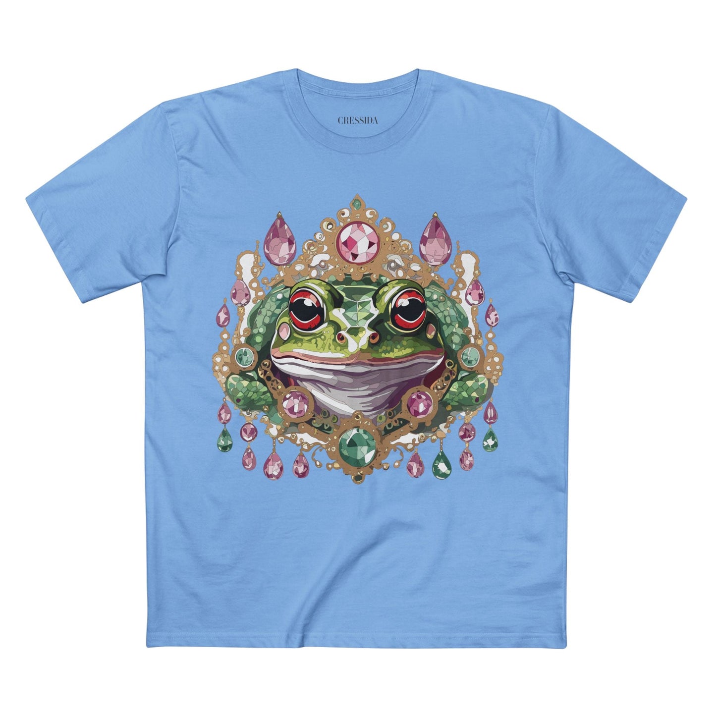 Frog Graphic Unisex 100 Cotton Tee With Unique Animal Golden Medallion Art Design 26