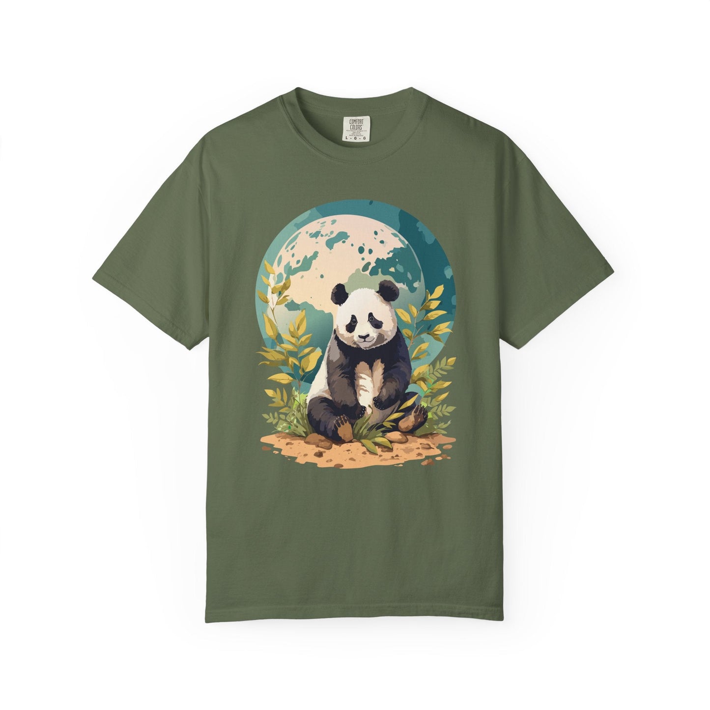 Panda Portrait Graphic T-Shirt Unisex Cotton Floral Animal Art Tee pp6