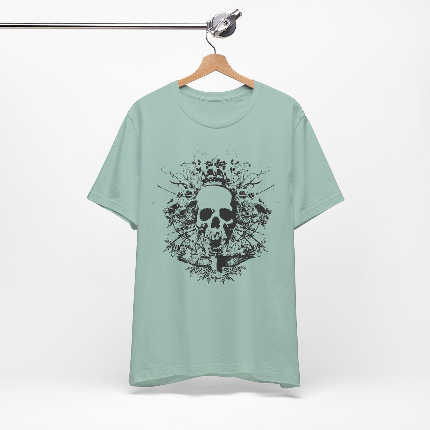 Dark Skull Graphic Design Tee, Skull Shirt, Vintage Tees, Art Design T-Shirt, Vintage Graphic Tee, Art Shirts with Skulls