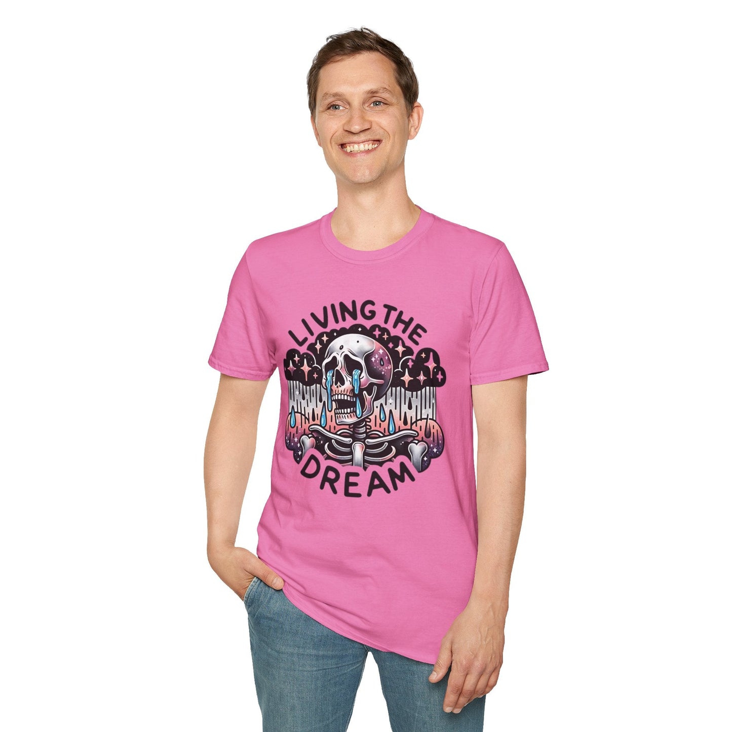 Unisex Skull Shirt Skeleton Design Gildan Softstyle 64000 Short Sleeve T Shirt For Everyday Comfort