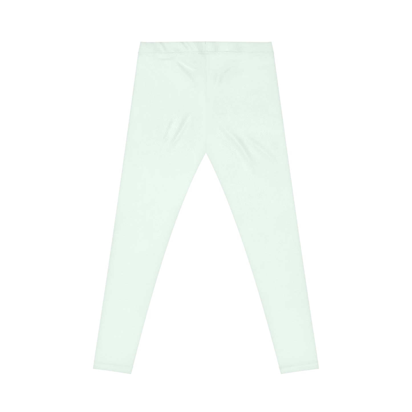 Mint Cream Color Women's Poly-Span Casual Leggings XS-2XL