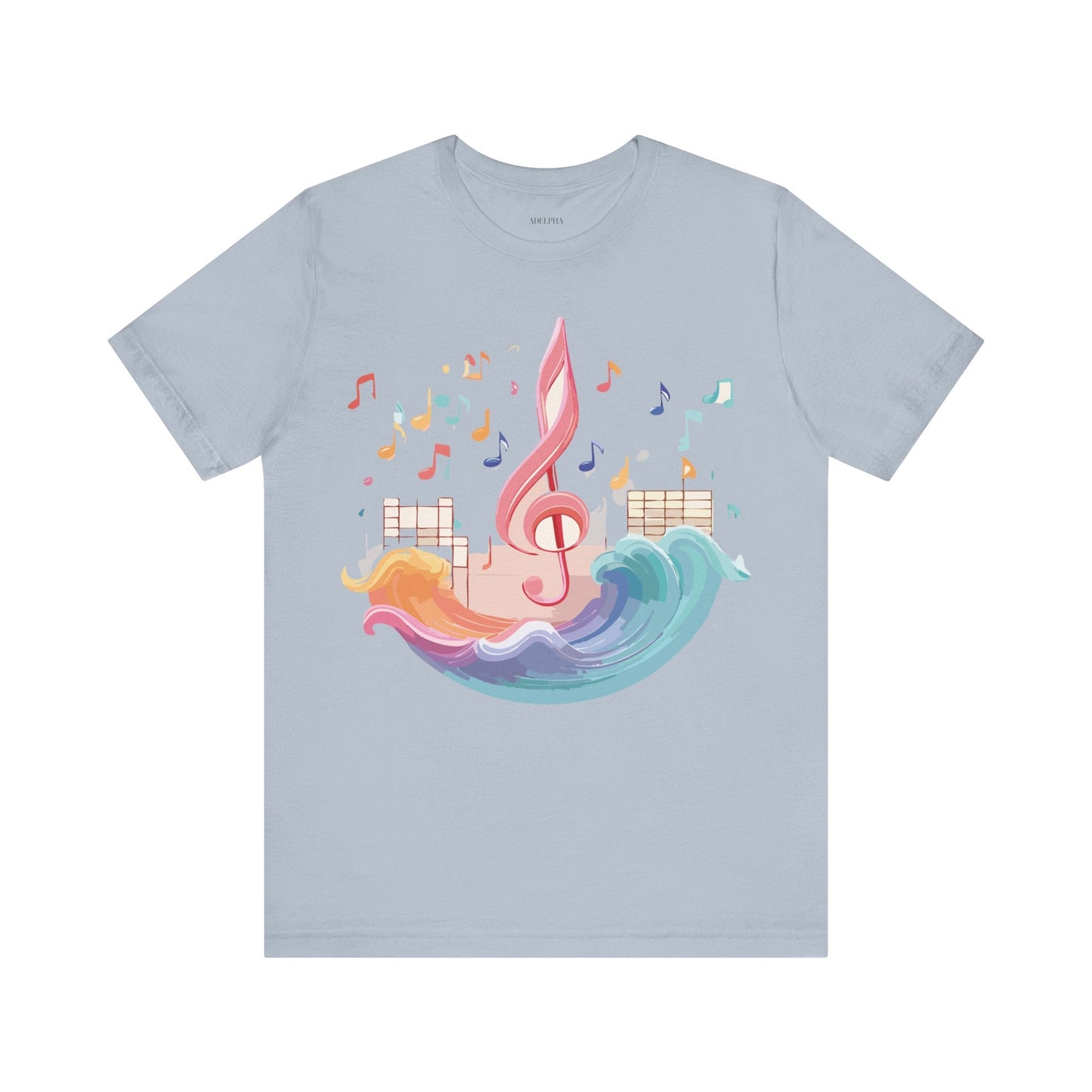 Music Graphic Unisex 100 Cotton Vintage Art with Musical Elements Tee 30