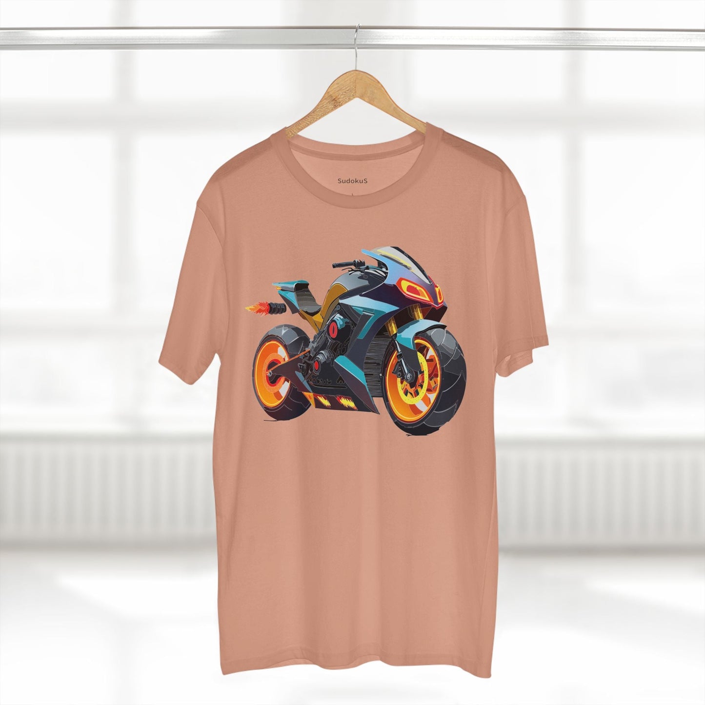 Moto Bike Graphic Unisex 100 Cotton Staple Tee 22