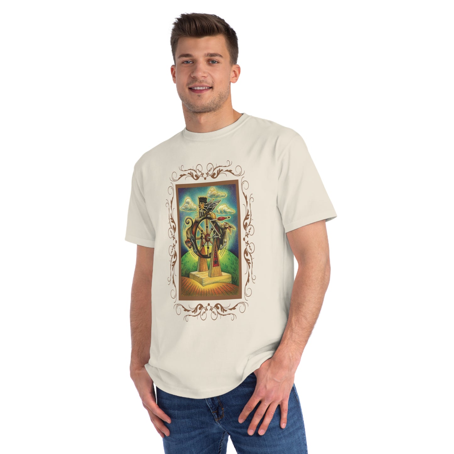 Organic Unisex Cotton T-Shirt with Tarot Cards