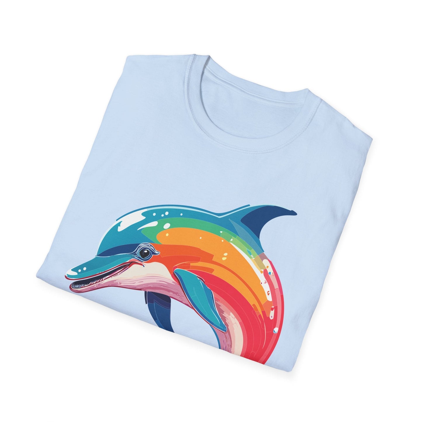 Dolphin Shirt For Unisex 100 Percent Ring Spun Cotton Gildan Softstyle 64000 Short Sleeve Tee