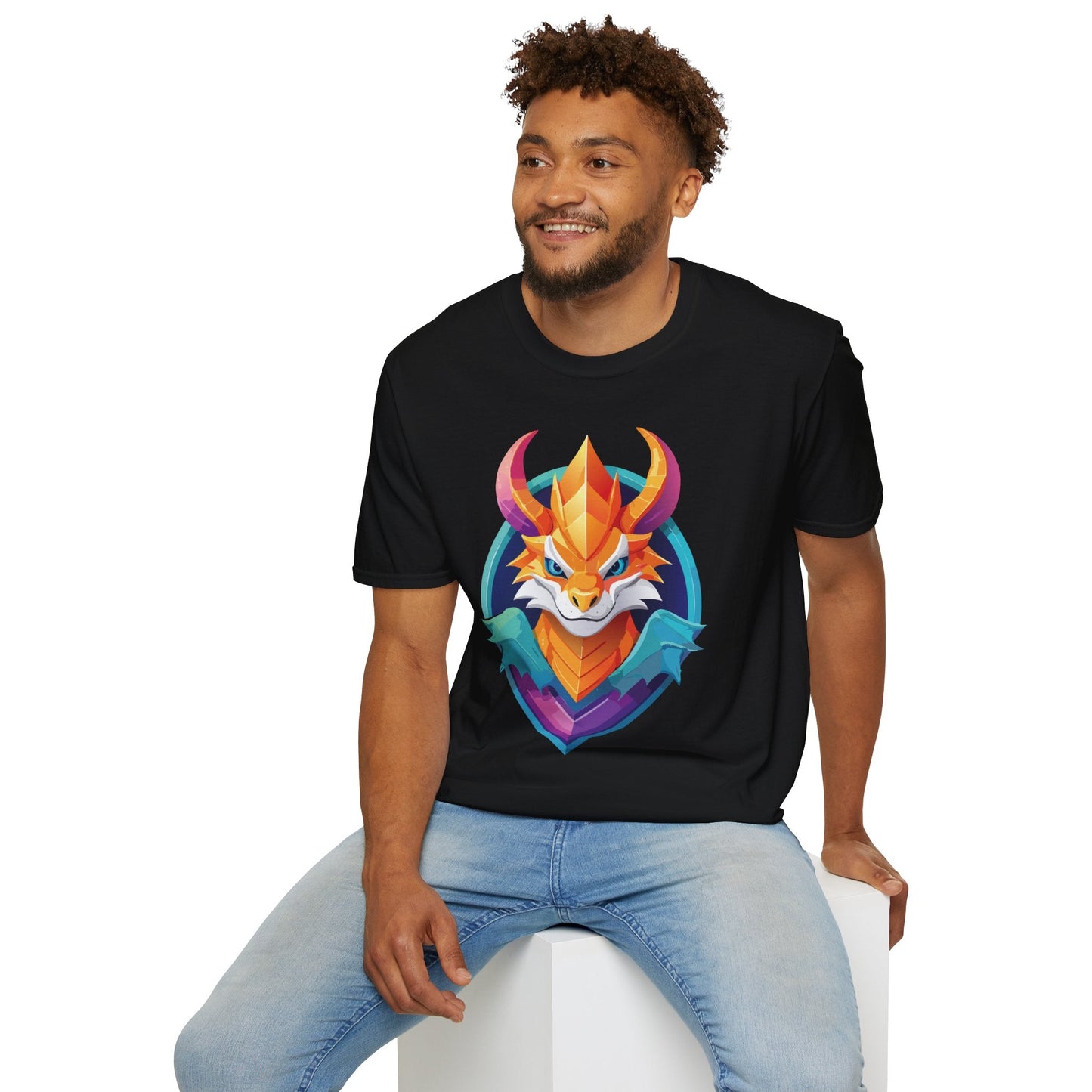Dragon T Shirt Unisex Gildan Softstyle 64000 Comfortable Cotton Tee With Animal Design