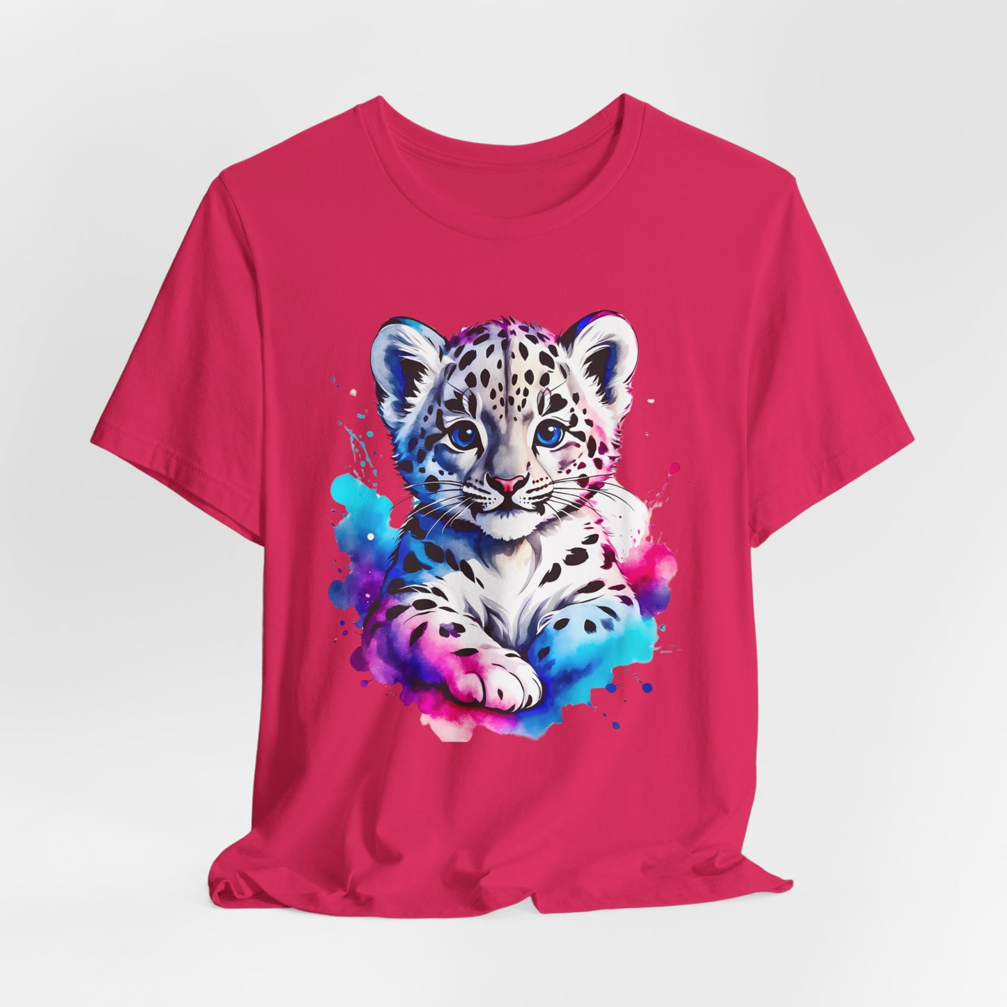 Baby Leopard Shirt, Cute Leopard Tee Shirt, Animal T-Shirt, Gepard Top, Animal Tees, Art Design T-Shirt, Graphic Tee
