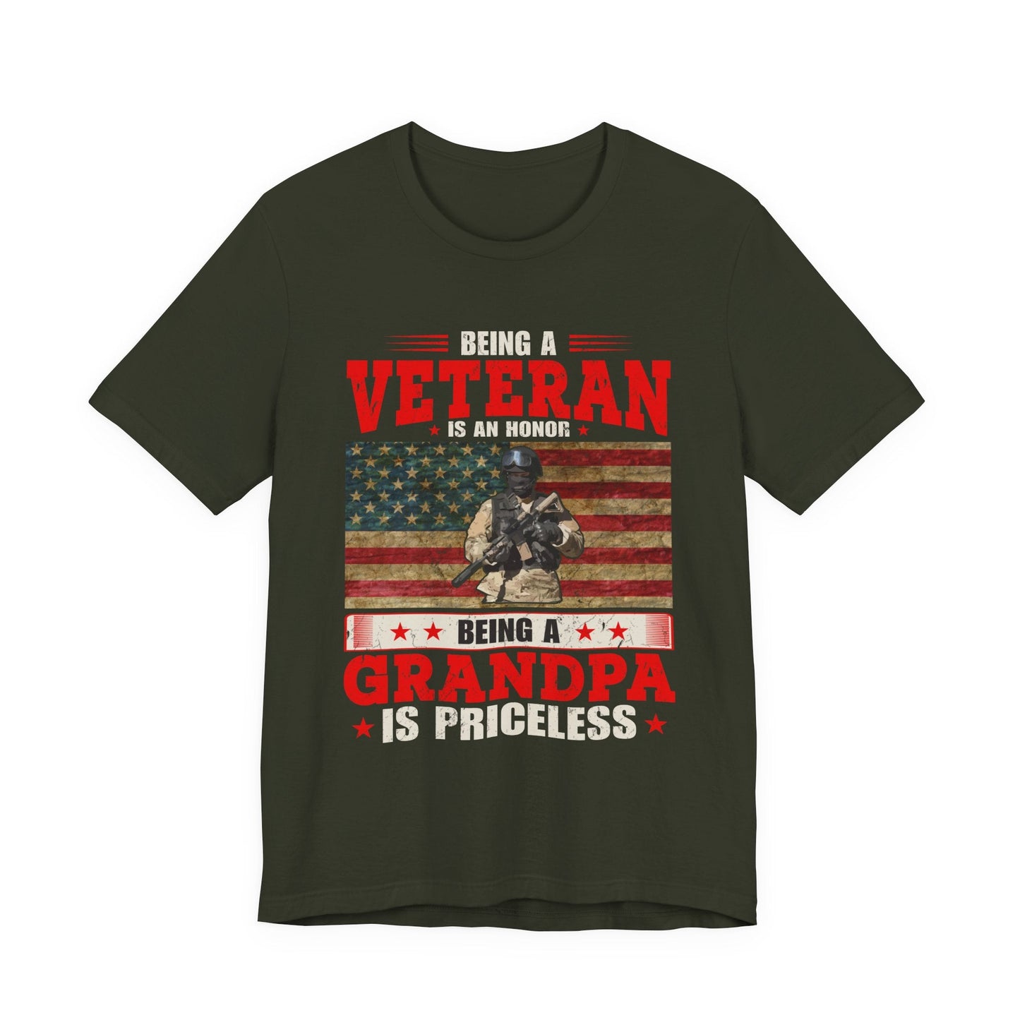 Army Veteran Patriotic Graphic Design Unisex Cotton T-Shirt v34