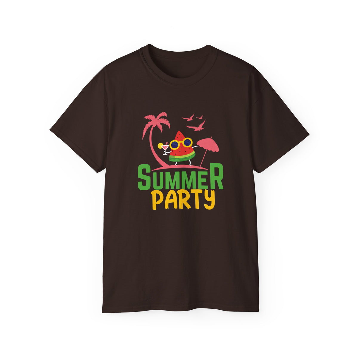 Summer Party Frog Tee | Tropical Palm Cocktail Design