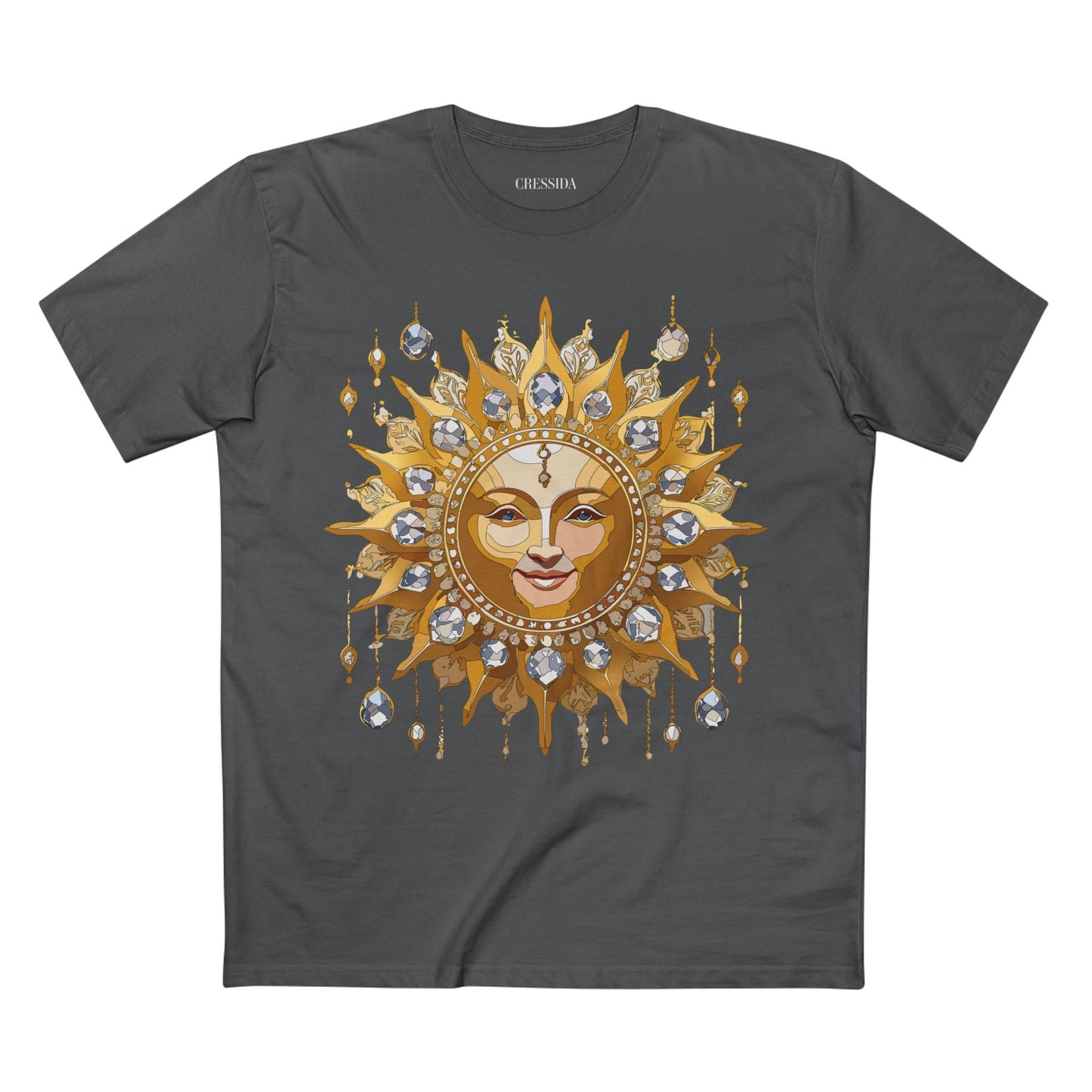 Gold Sun Graphic Unisex 100 Cotton T-Shirt with Golden Art Design 6