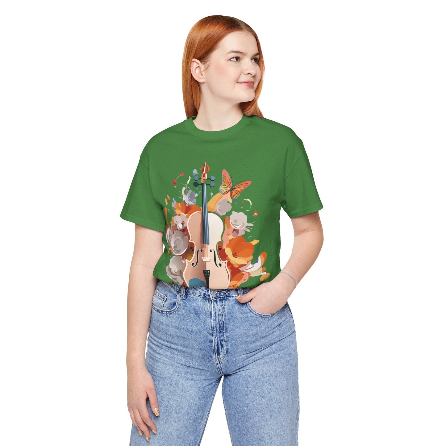 Music Graphic Unisex 100 Cotton Vintage Art with Musical Elements Tee 8
