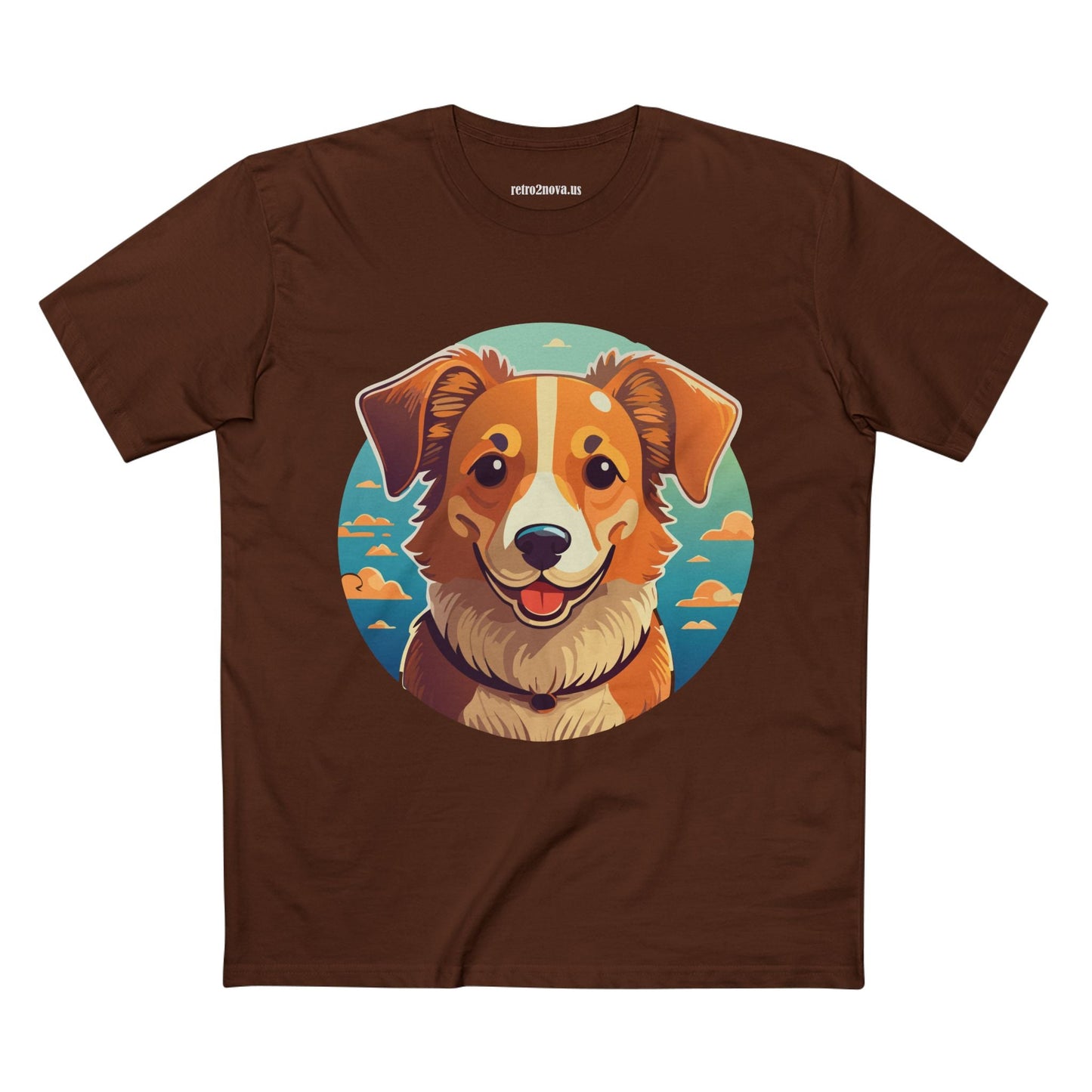 Unisex Animals Dog Shirt With Original Art Design Premium Cotton Tee By Retro2Nova Art Collection Soft Breathable Comfort