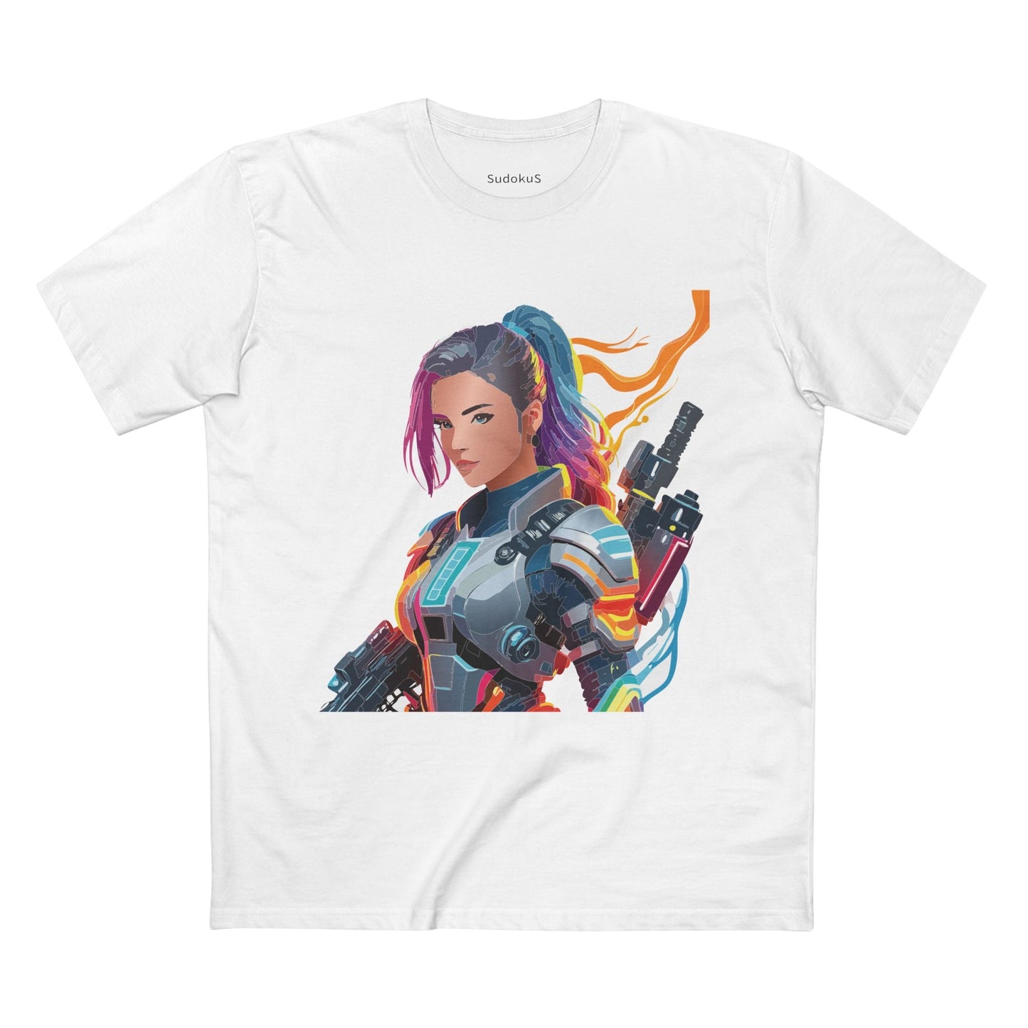 Army-woman Graphic Unisex 100 Cotton Staple Tee 10