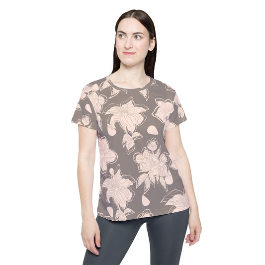 Poly Jersey Tee Shirt with floral prints