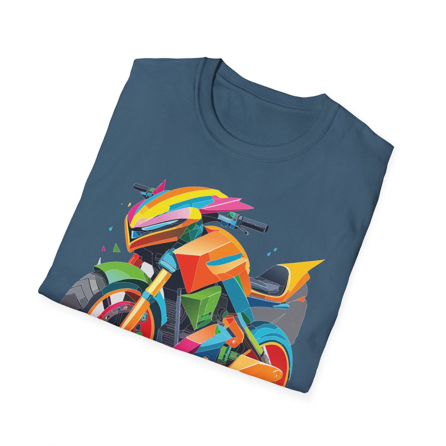 Unisex Bike T Shirt Moto Shirt MTB T Shirt With Art Design Softstyle Cotton Tee For Enthusiasts