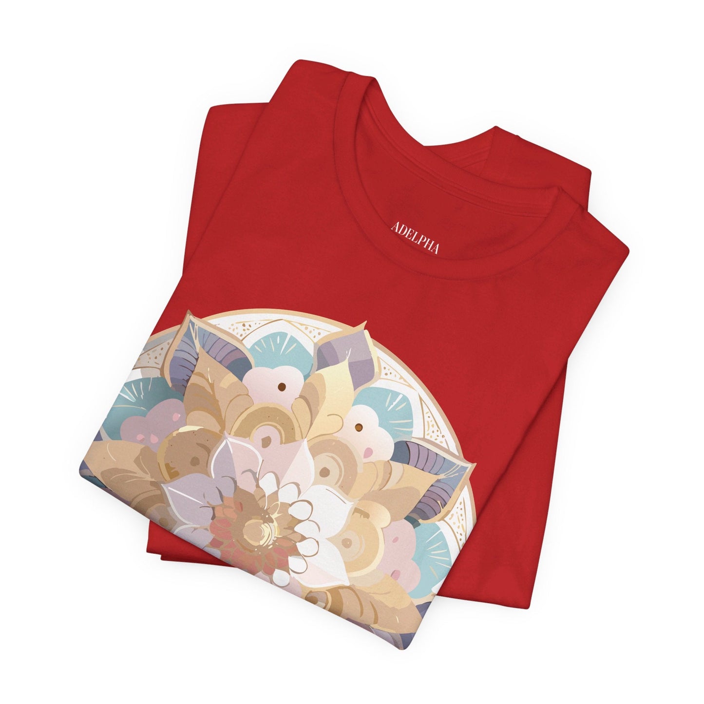 Adelpha Mandala Graphic Tee Unisex Jersey Short Sleeve Vintage Inspired Art Design Shirt