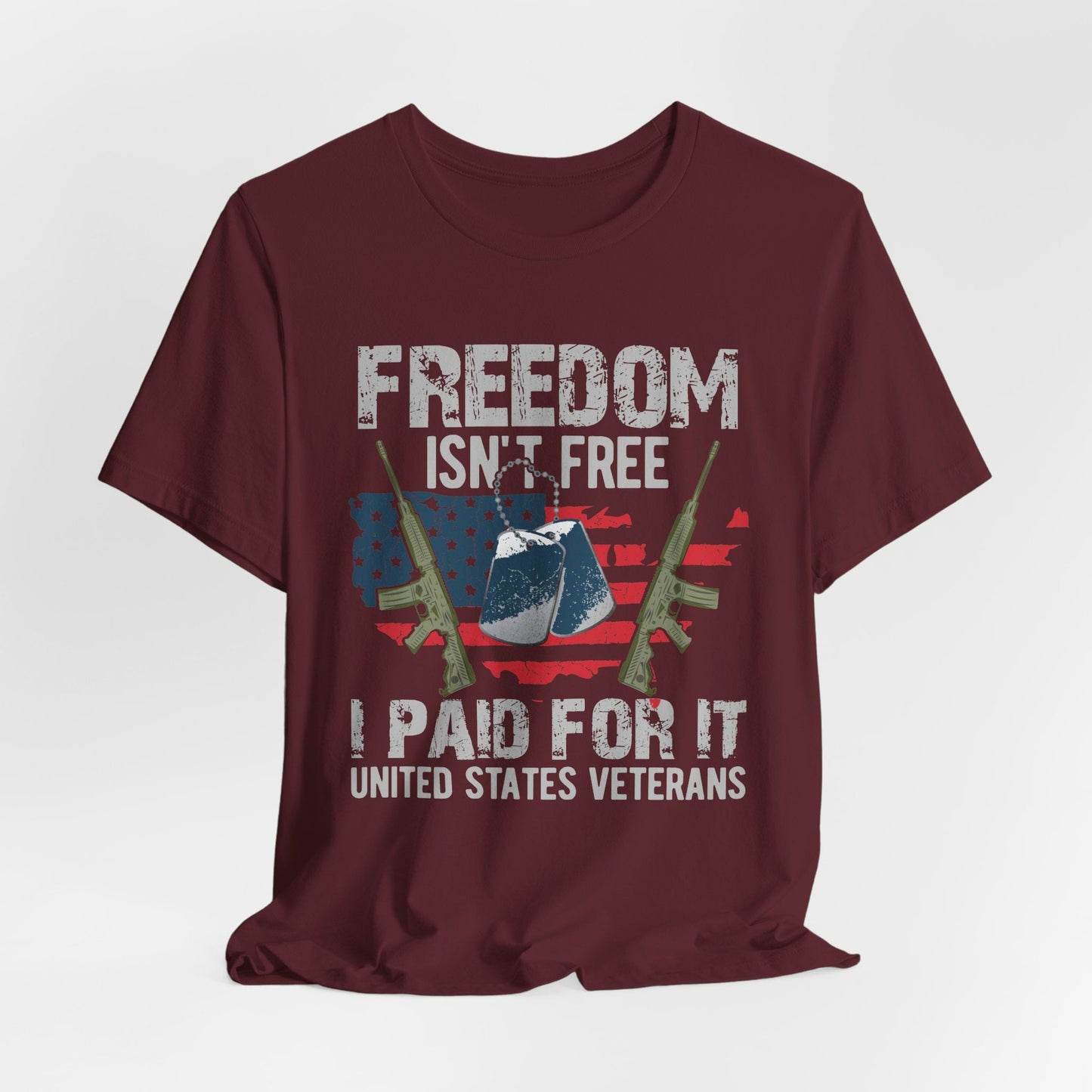 Army Veteran Patriotic Graphic Design Unisex Cotton T-Shirt v20