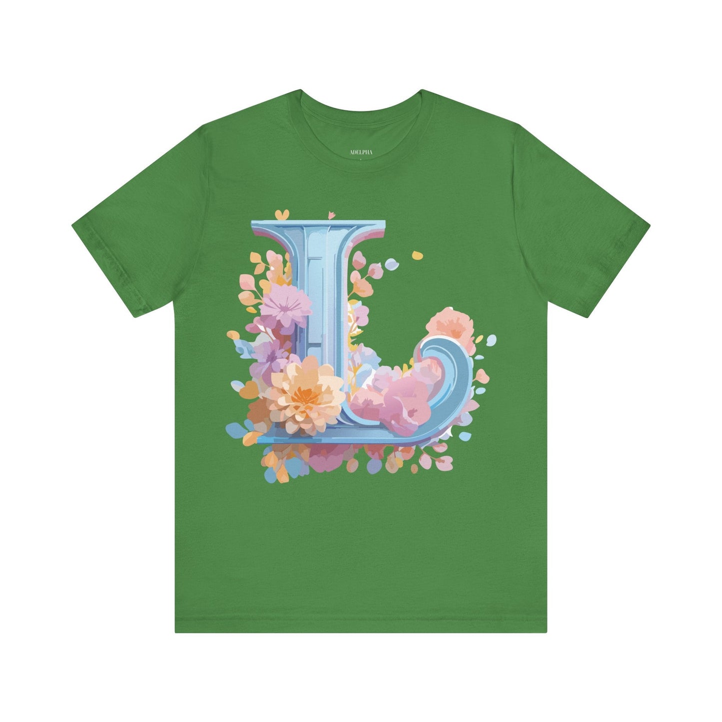 Unisex Letter L Graphic Tee Vintage Inspired Artwork Adelpha Short Sleeve Shirt Premium