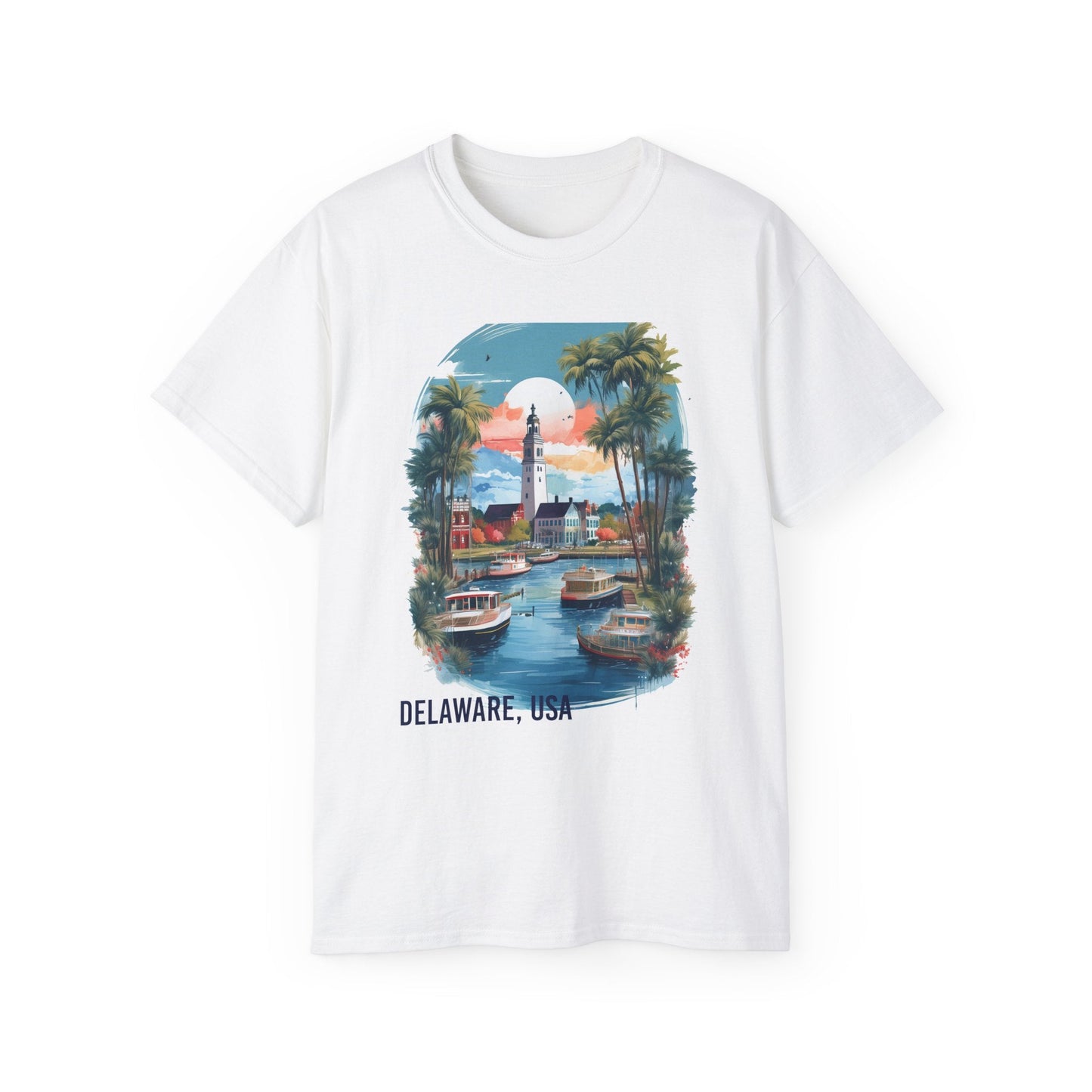 Delaware Graphic Unisex Cotton T‑Shirt 2