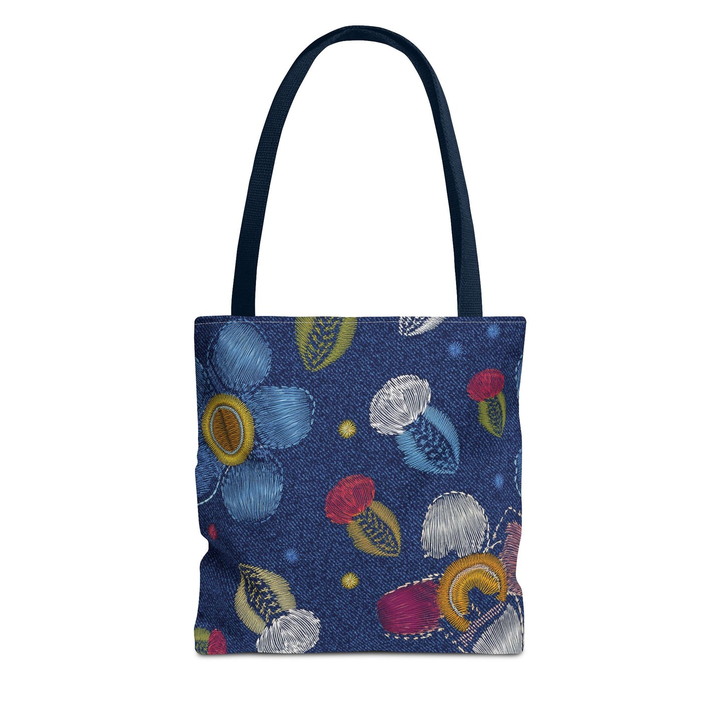 Denim Fabric Imitation Print Unisex Canvas Bag Poly Spun 3 Sizes Tote Bag 159
