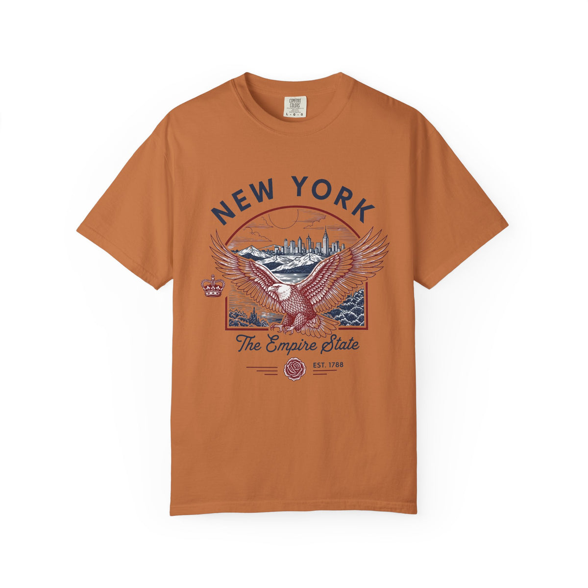 New York State Vintage Travel Tourist Graphic Gift Tee Unisex 100 Cotton Comfort Colors T-Shirt
