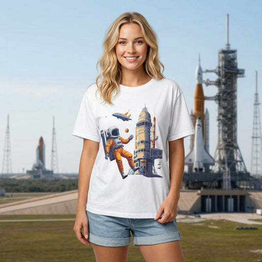 Cosmos Astronaut Graphic Tee Staple Unisex 100 Cotton Tee Shirt - CS-32