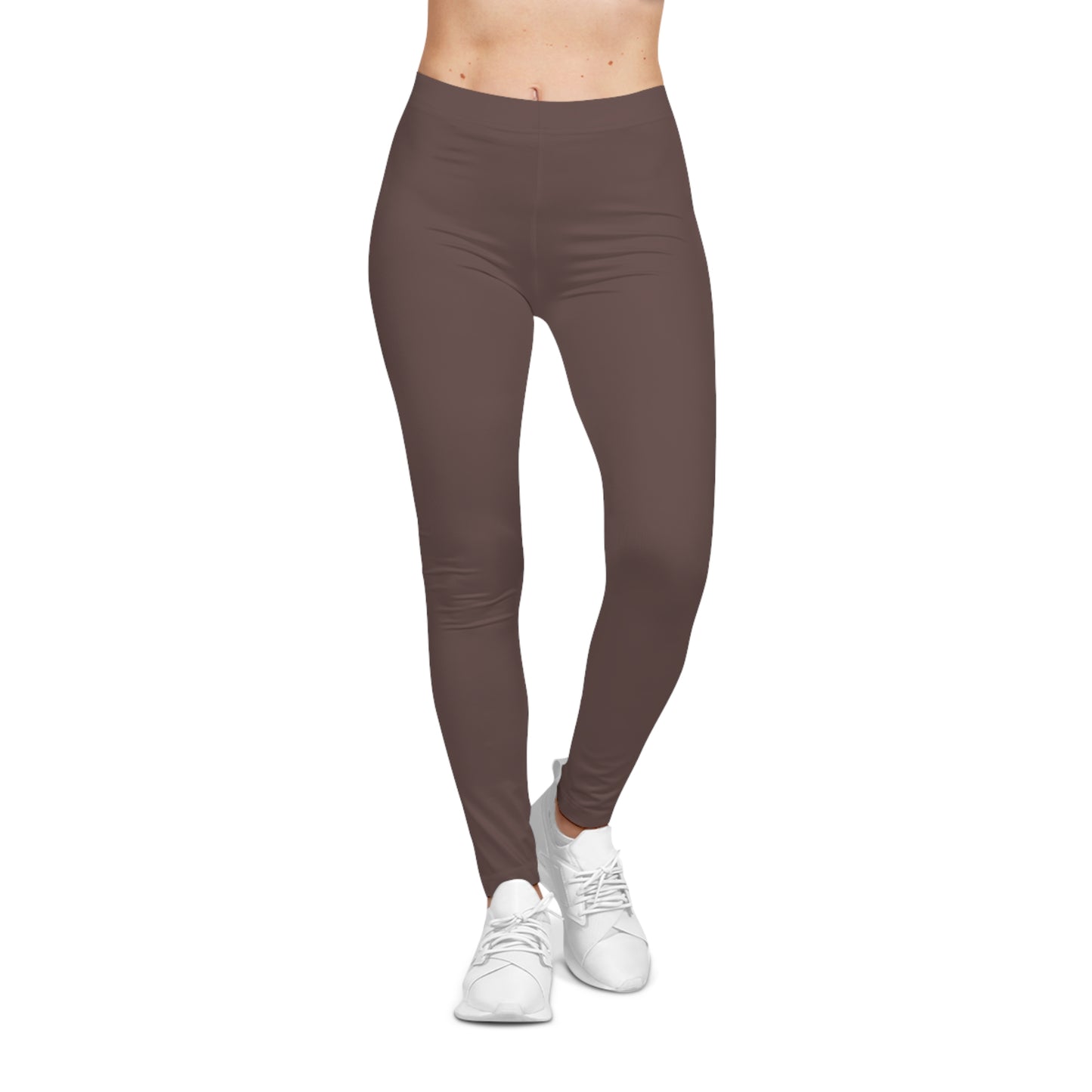 Mauve Bark Color Women's Poly-Span Casual Leggings XS-2XL