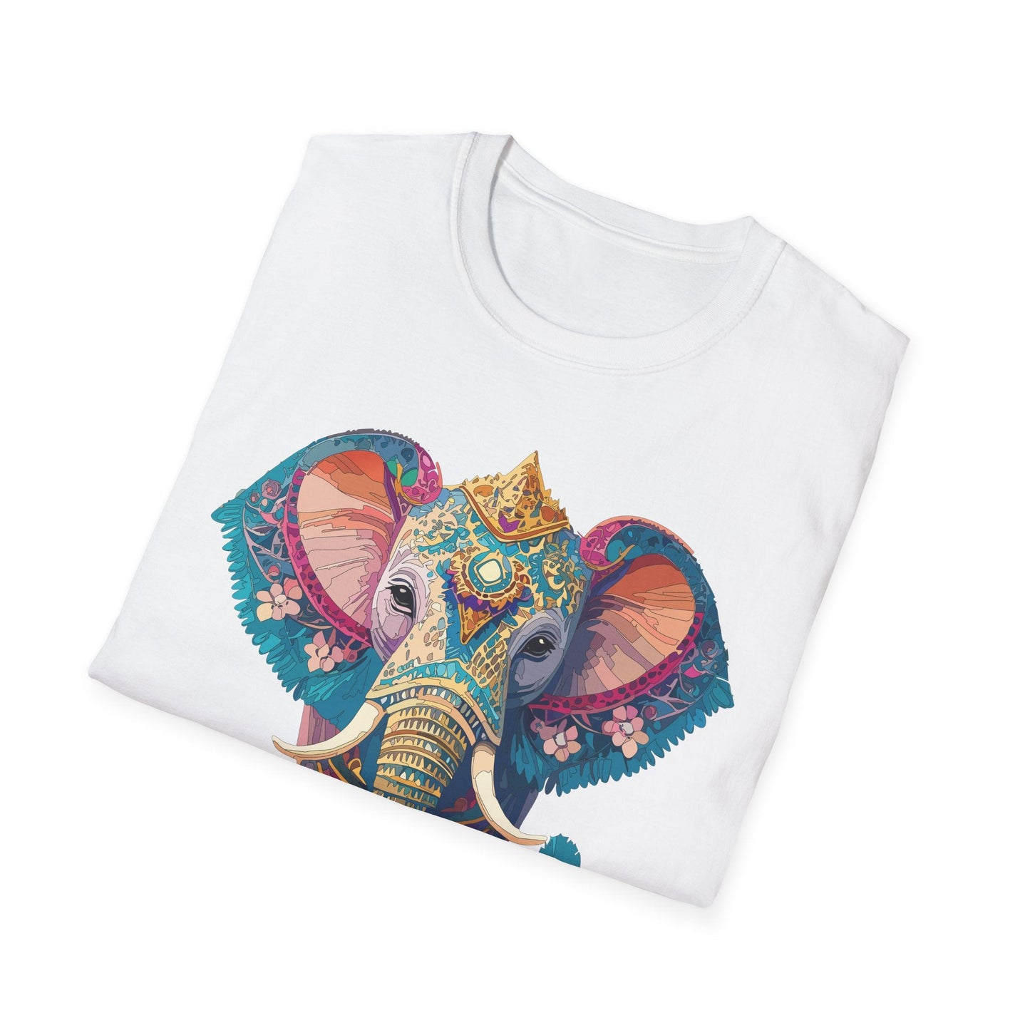 Elephant Shirt Unisex Animal Tee Softstyle 100 Percent Ring Spun Cotton Gildan 64000