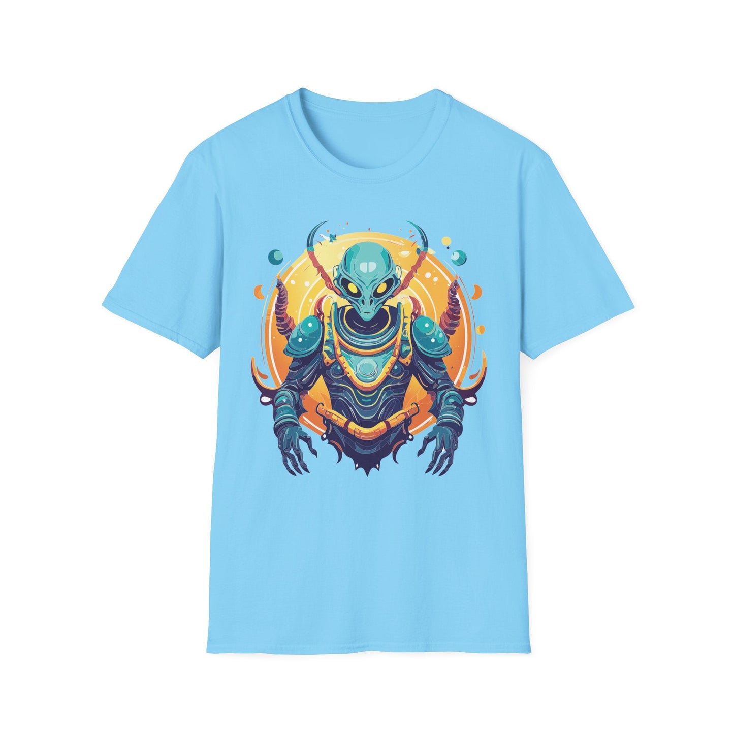 Cosmos Alien T Shirt Unisex Softstyle Short Sleeve Tee With Alien Art Design Artwork