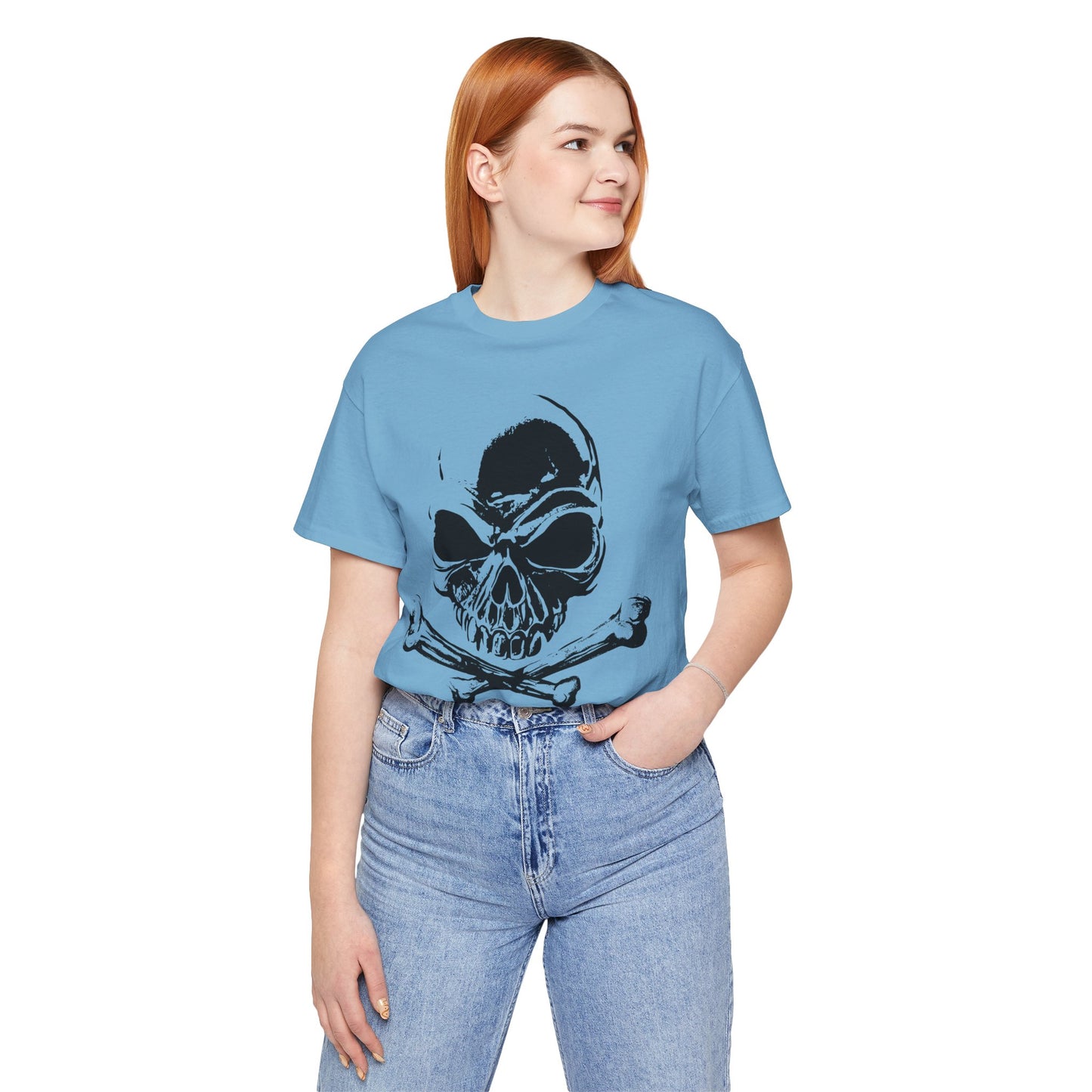Black Skull Graphic Design Tee, Skull Shirt, Vintage Tees, Art Design T-Shirt, Vintage Graphic Tee, Art Shirts with Skulls