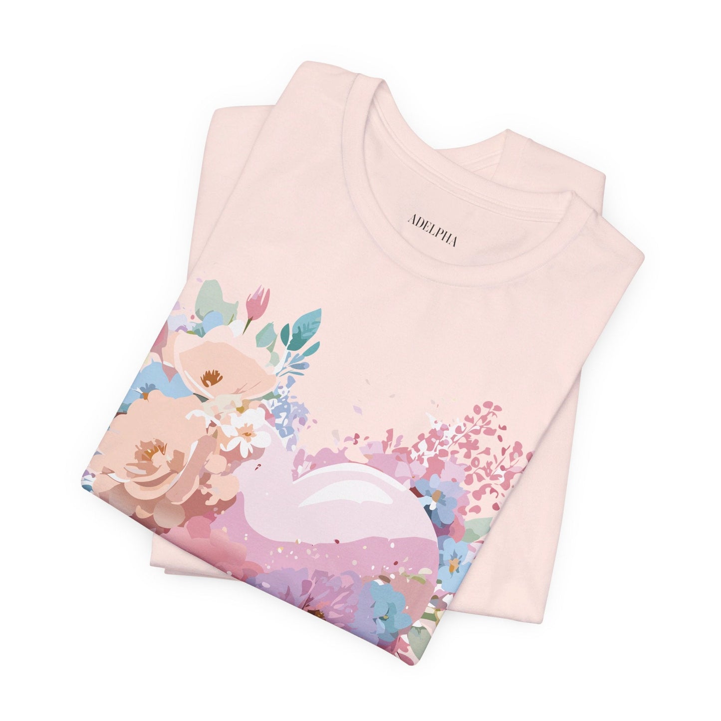 Valentine Day Graphic Unisex 100 Cotton Vintage Artwork with Love and Flower Design Tee 29