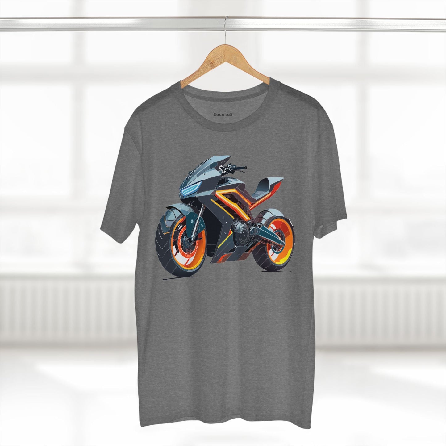 Moto Bike Graphic Unisex 100 Cotton Staple Tee 12