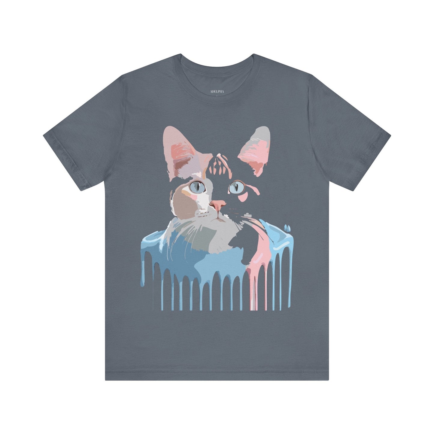 Cat Graphic T Shirt Unisex Short Sleeve Tee Vintage Inspired Artwork Adelpha