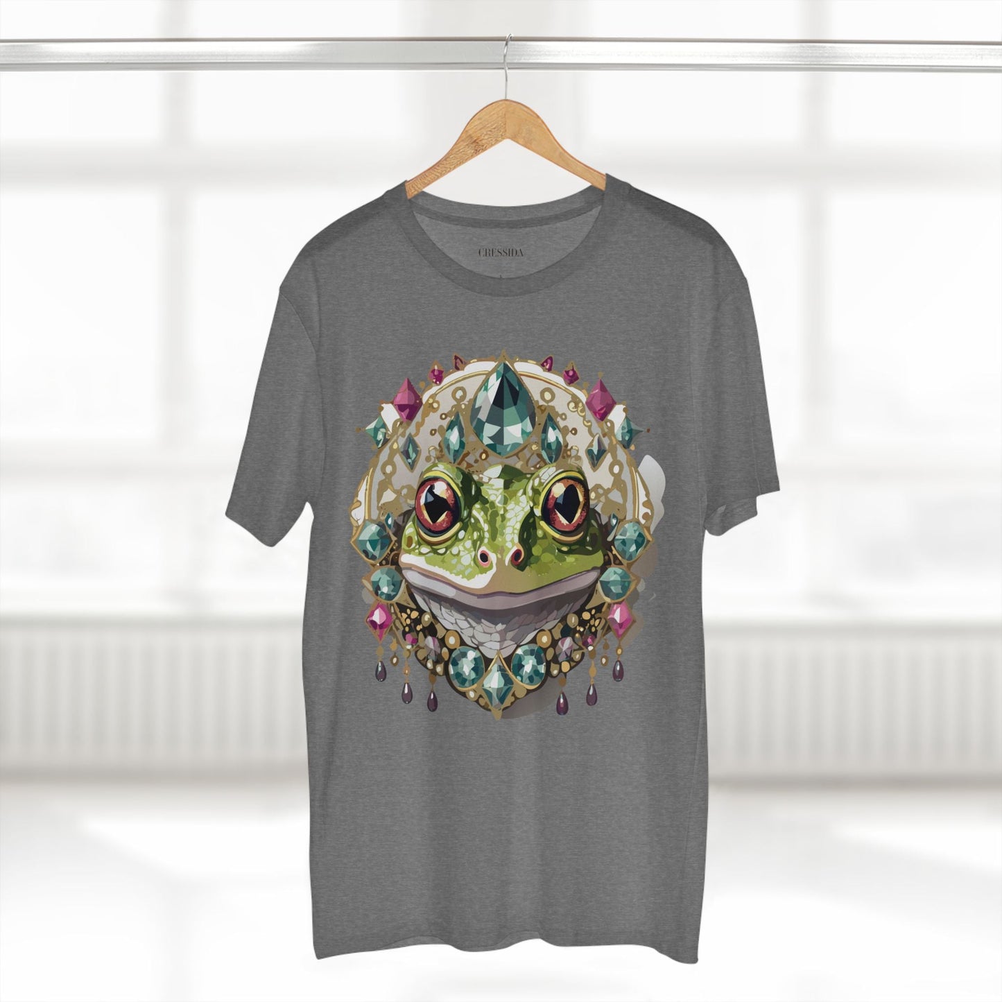 Frog Graphic Unisex 100 Cotton Tee With Unique Animal Golden Medallion Art Design 25