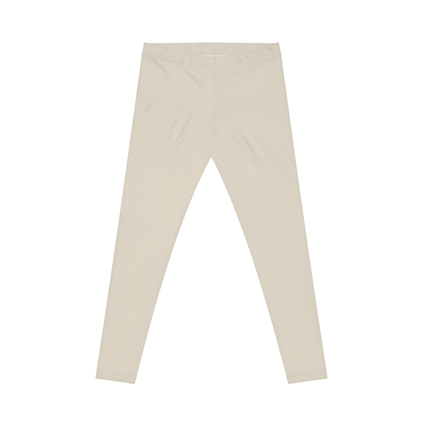 Bone Color Women's Poly-Span Casual Leggings XS-2XL