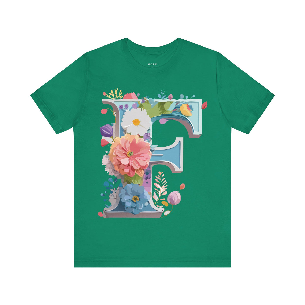 Letter F Graphic Unisex Cotton Bella+Canvas Tee with Art Letter Design