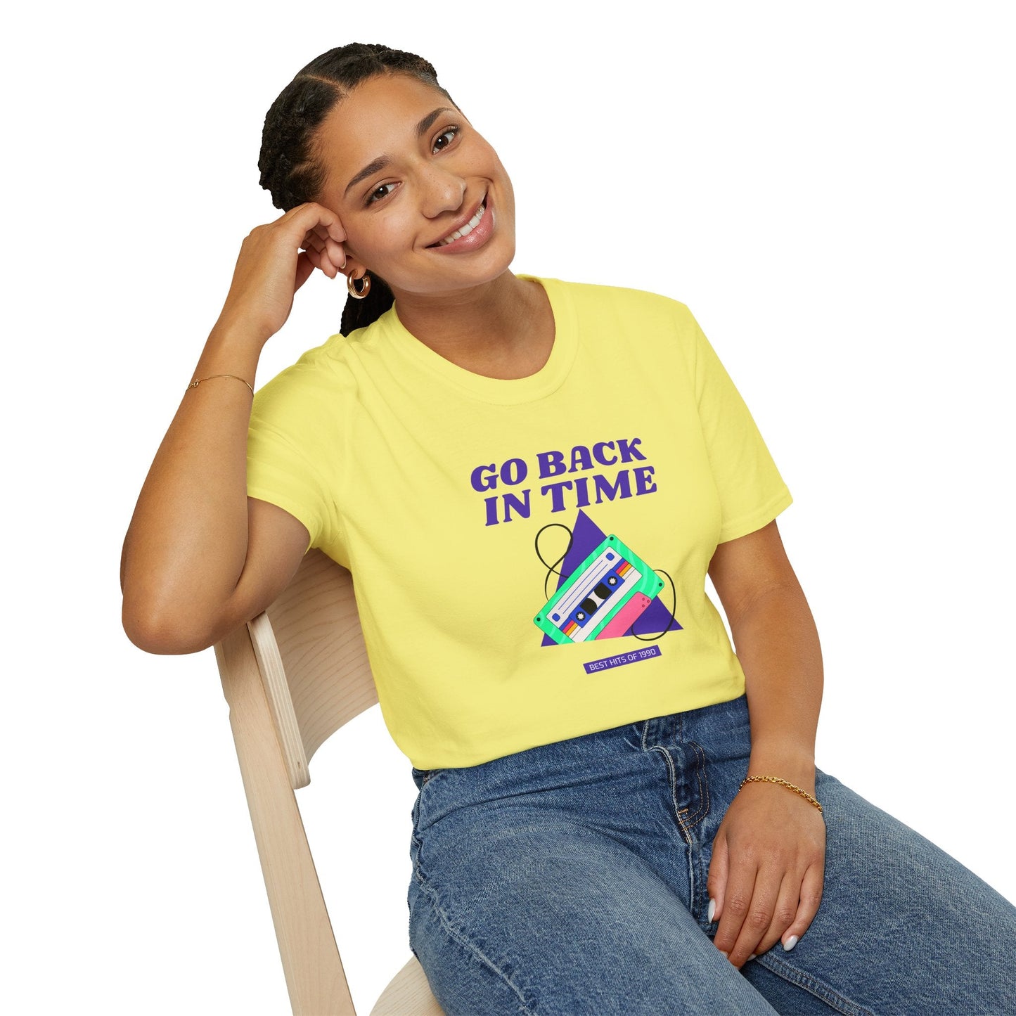 Retro Go Back In Time Cassette T-Shirt Unisex Cotton