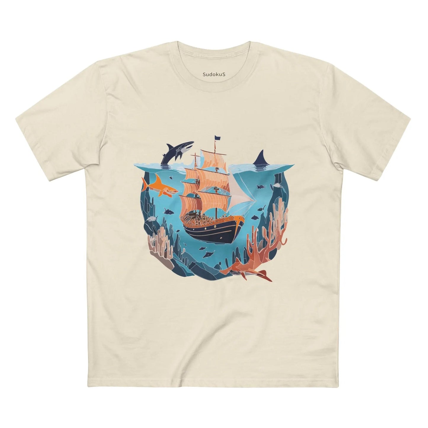 Ocean Coast Graphic Unisex 100 Cotton Staple Tee 28