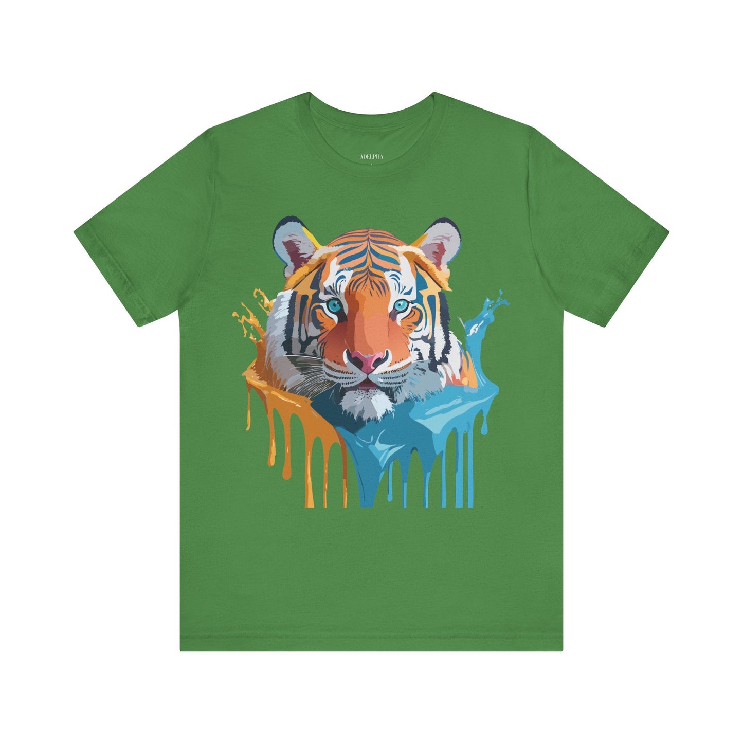 Tiger Graphic Tee Unisex Short Sleeve Shirt Featuring Vintage Inspired Artwork By Adelpha