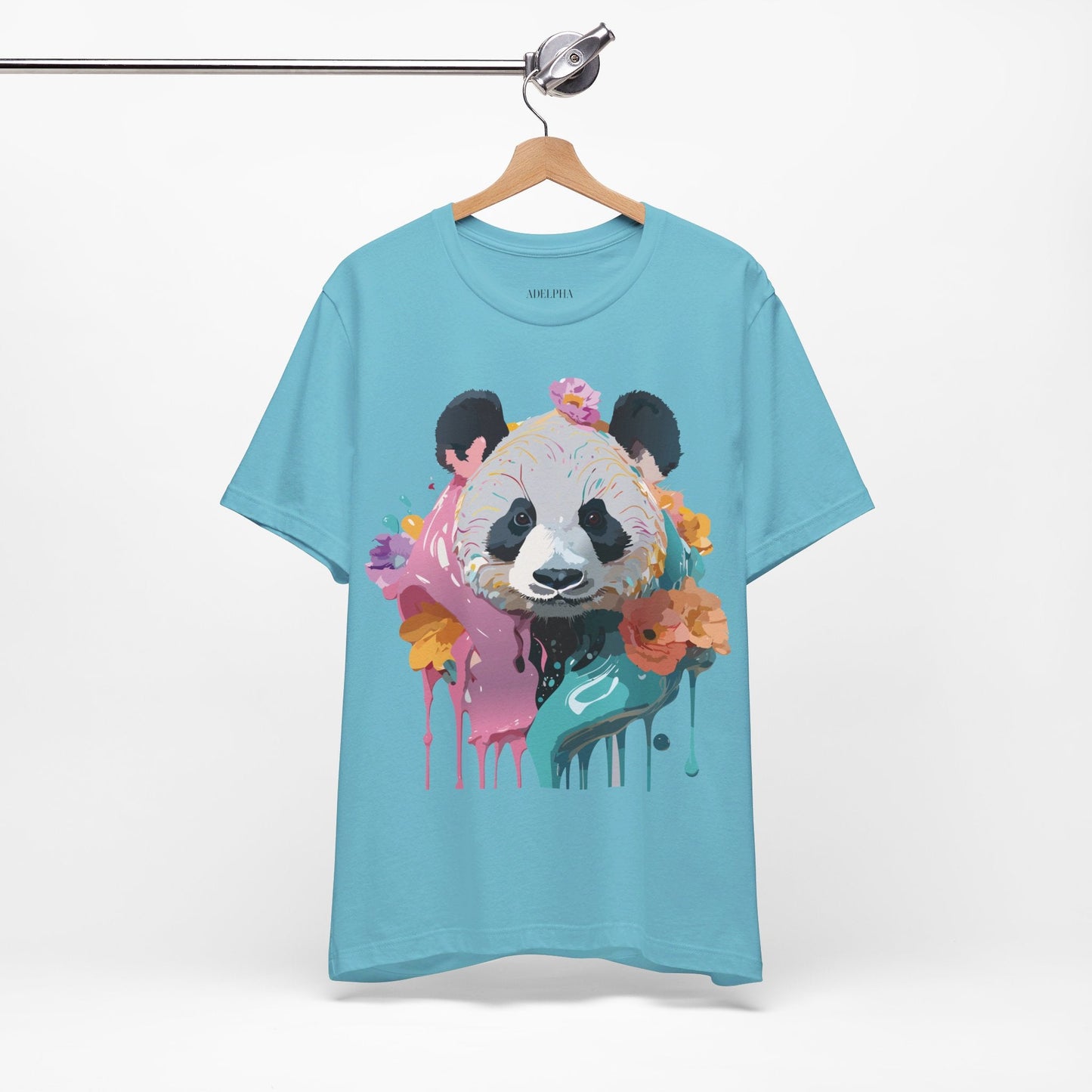 Panda Premium Graphic Tee Unisex Jersey Short Sleeve By Adelpha Vintage Inspired Artwork